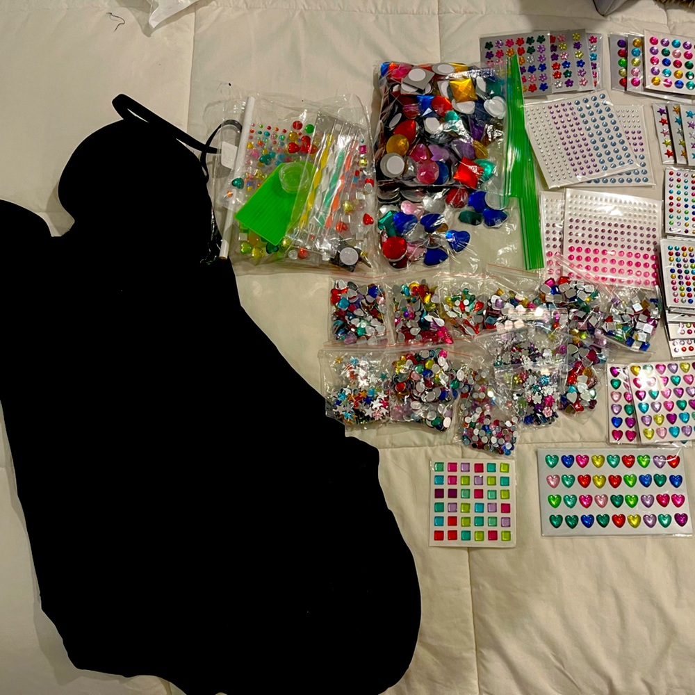 BEJEWELED TOP ERAS TOUR DIY OUTFIT IDEA: Black bodysuit and glue-on jewels